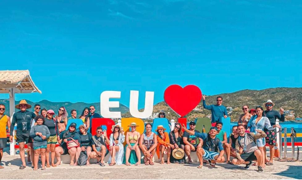 Grupo em guiamento em Arraial do Cabo
